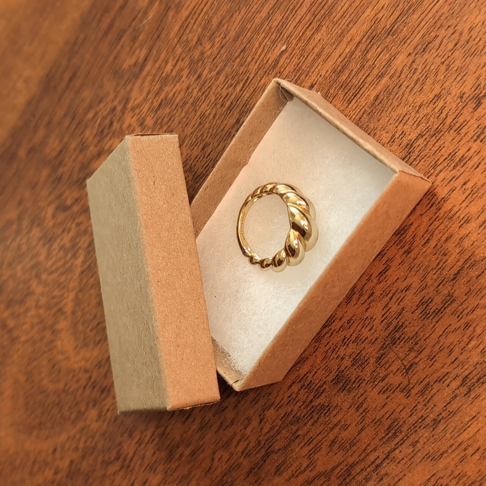 Ana Luisa Crescent Bold Rope Twist Statement Ring 6